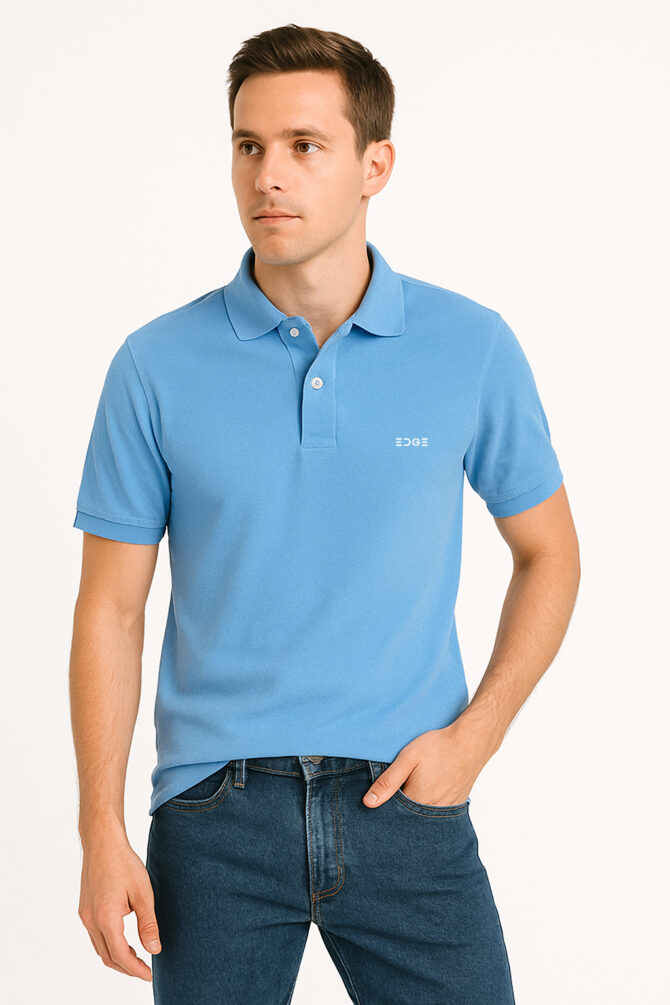 Luxe Polo - Sky Blue
