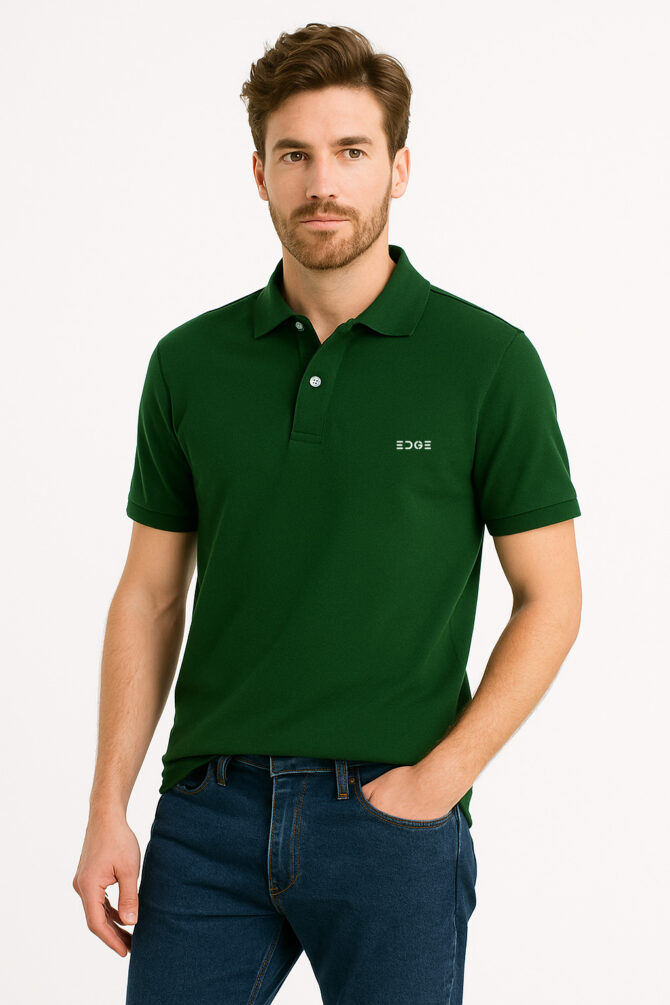 Luxe Polo - Bottle Green