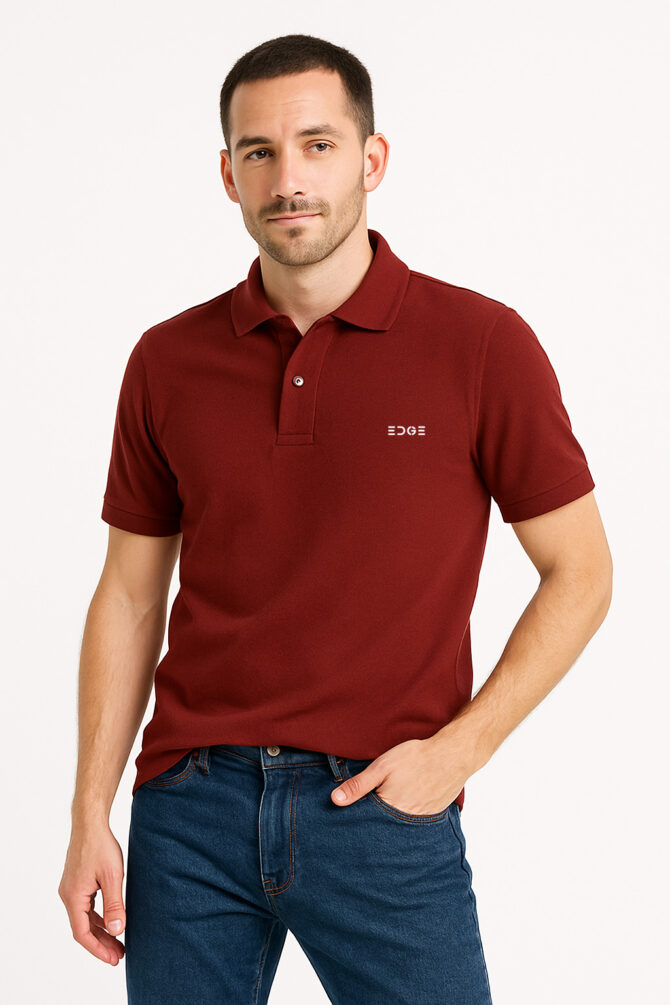 Luxe Polo - Maroon