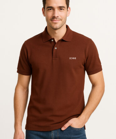 Luxe Polo - Maroonish Brown