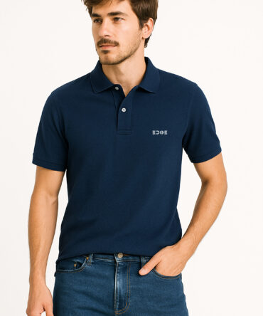 Luxe Polo - Navy Blue