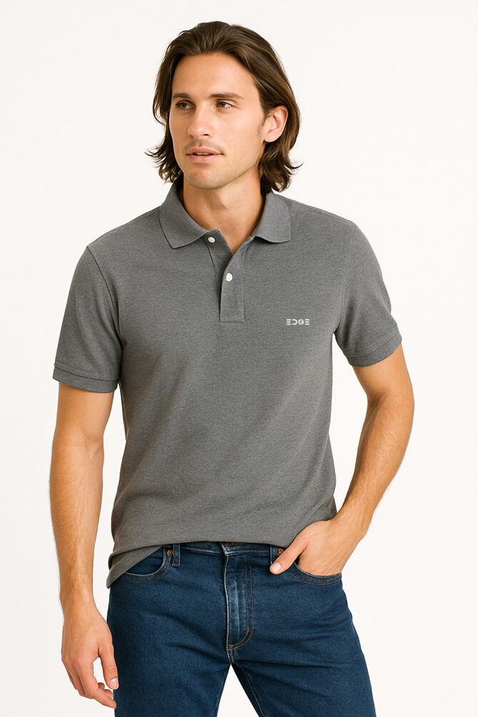 Luxe Polo - Steel Grey